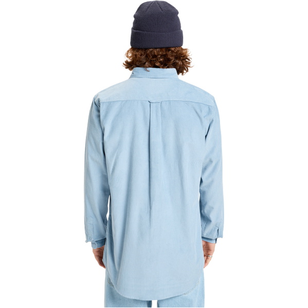 2026 Quiksilver Mens Smoke Trail Cord Long Sleeve Shirt EQYWT04652 - Ashley Blue